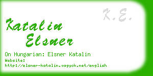 katalin elsner business card